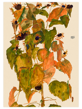 Egon Schiele Sunflowers - Art Print